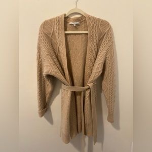 The cashmere project cardigan, tan